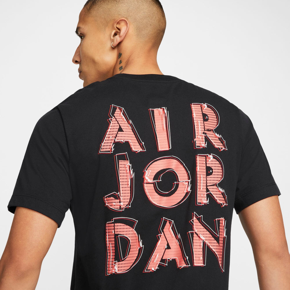 Nike Jordan Dri-Fit Air Graphic Tee - Black/Crimson Bliss/Turf Orange NK-CZ8087-010
