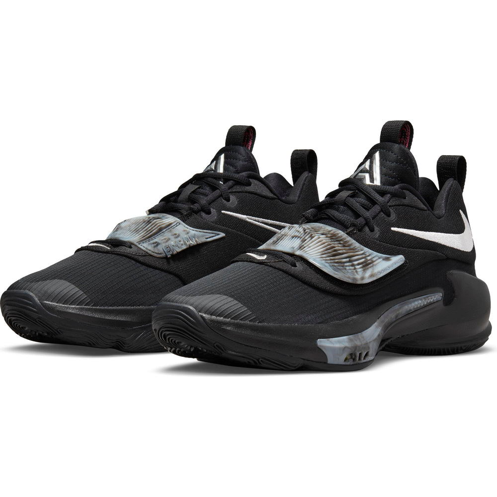 Nike Giannis Zoom Freak 3 Basketball Shoe - Black/Metallic Silver/Wolf Grey NK-DA0694-002