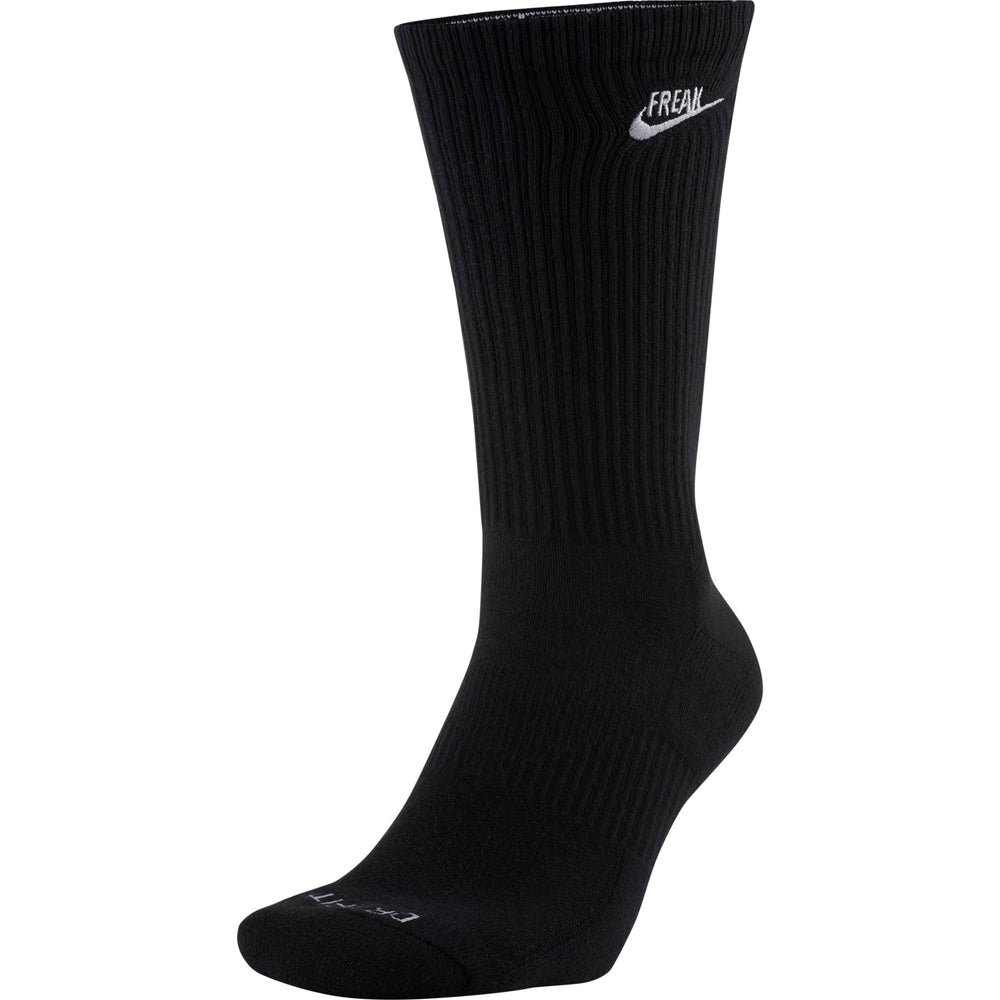 Nike Giannis Basketball Everyday Plus Cushioned Crew Socks (1 Pair) - Black/White NK-DA5065-010