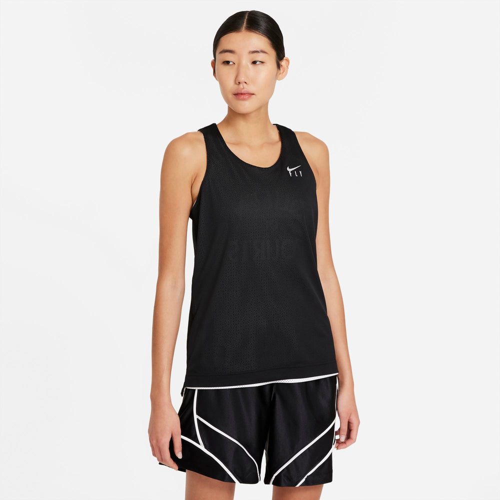 Nike Womens Basketball Swoosh Fly Reversible Jersey - White/Black NK-DA5401-100