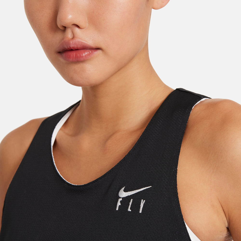 Nike Womens Basketball Swoosh Fly Reversible Jersey - White/Black NK-DA5401-100