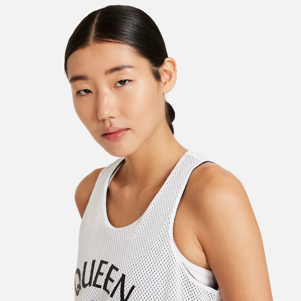 Nike Womens Basketball Swoosh Fly Reversible Jersey - White/Black NK-DA5401-100