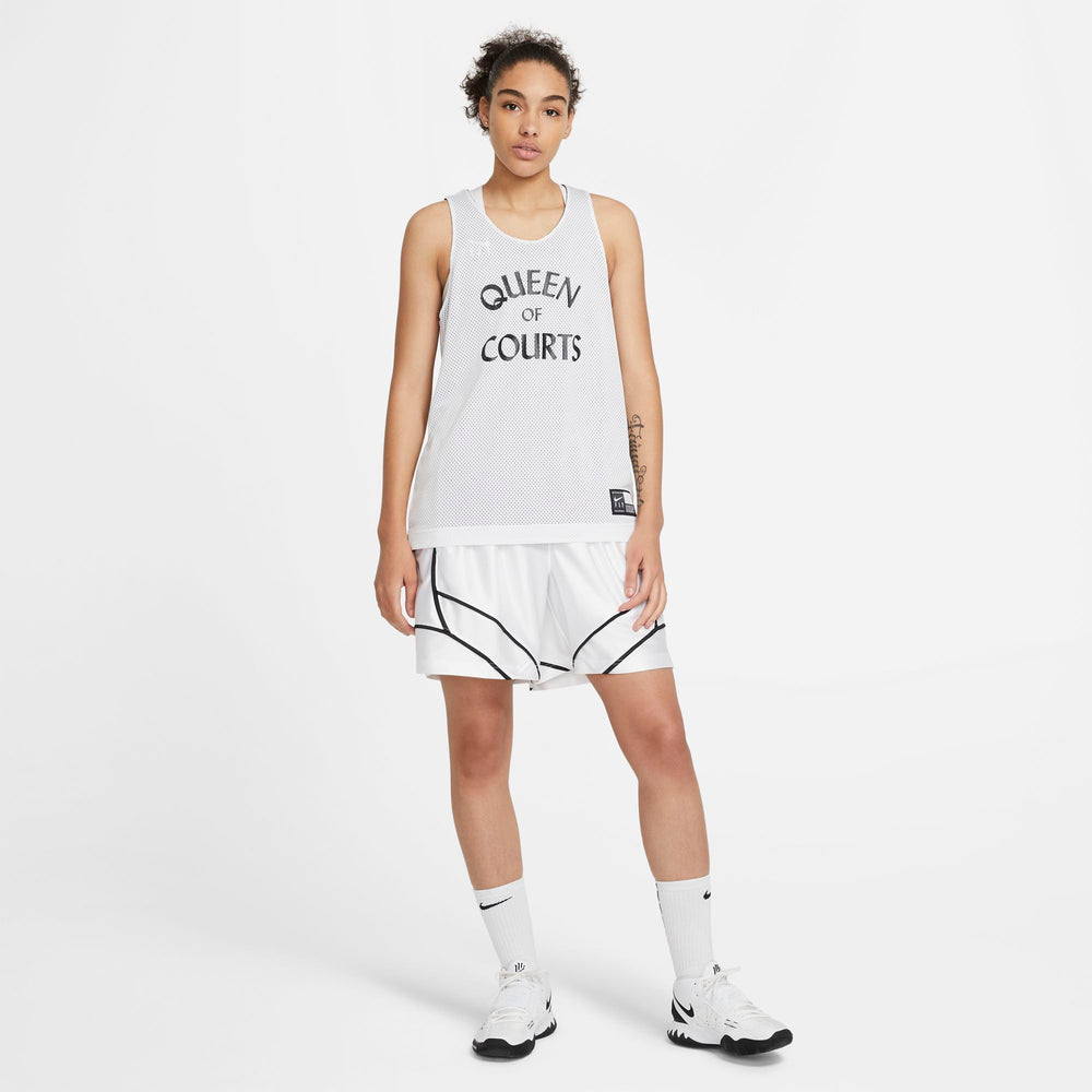 Nike Womens Basketball Swoosh Fly Reversible Jersey - White/Black NK-DA5401-100