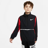 Nike Kids Basketball Crossover Jacket - Black/University Red/White