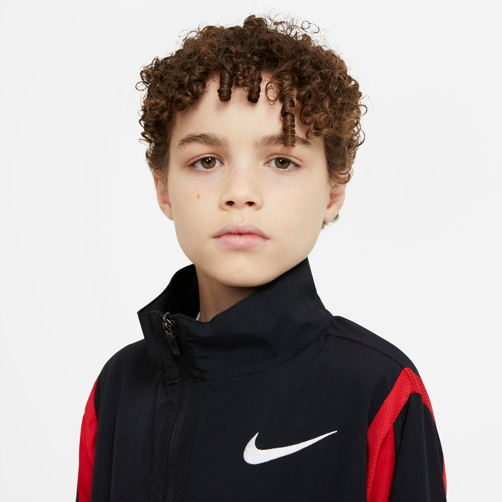 Nike Kids Basketball Crossover Jacket - Black/University Red/White NK-DB6619-010