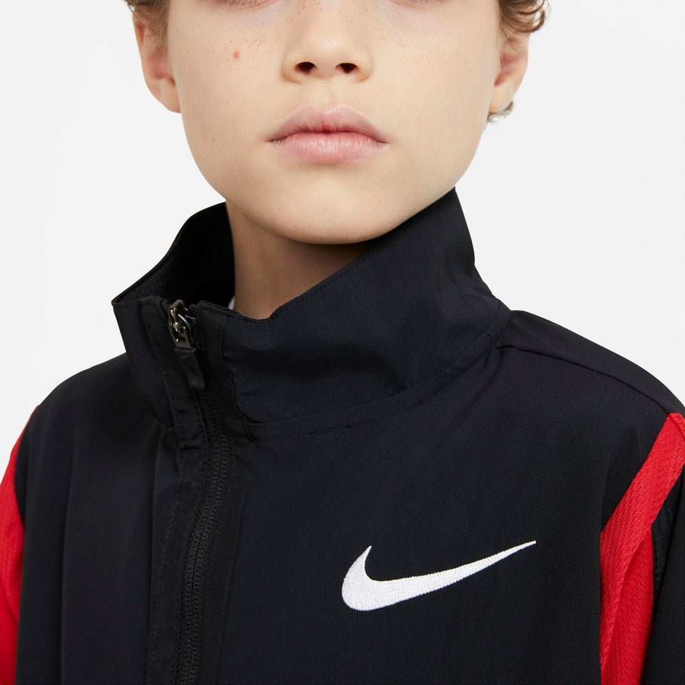 Nike Kids Basketball Crossover Jacket - Black/University Red/White NK-DB6619-010