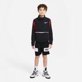 Nike Kids Basketball Crossover Jacket - Black/University Red/White NK-DB6619-010