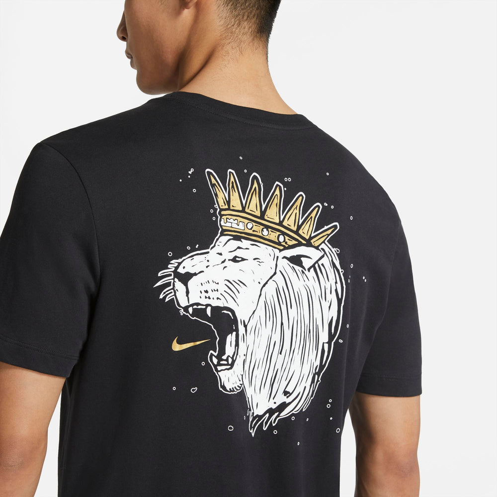 Nike Lebron Basketball Dri-Fit Logo Tee - Black/Gold Dart NK-DD0783-011