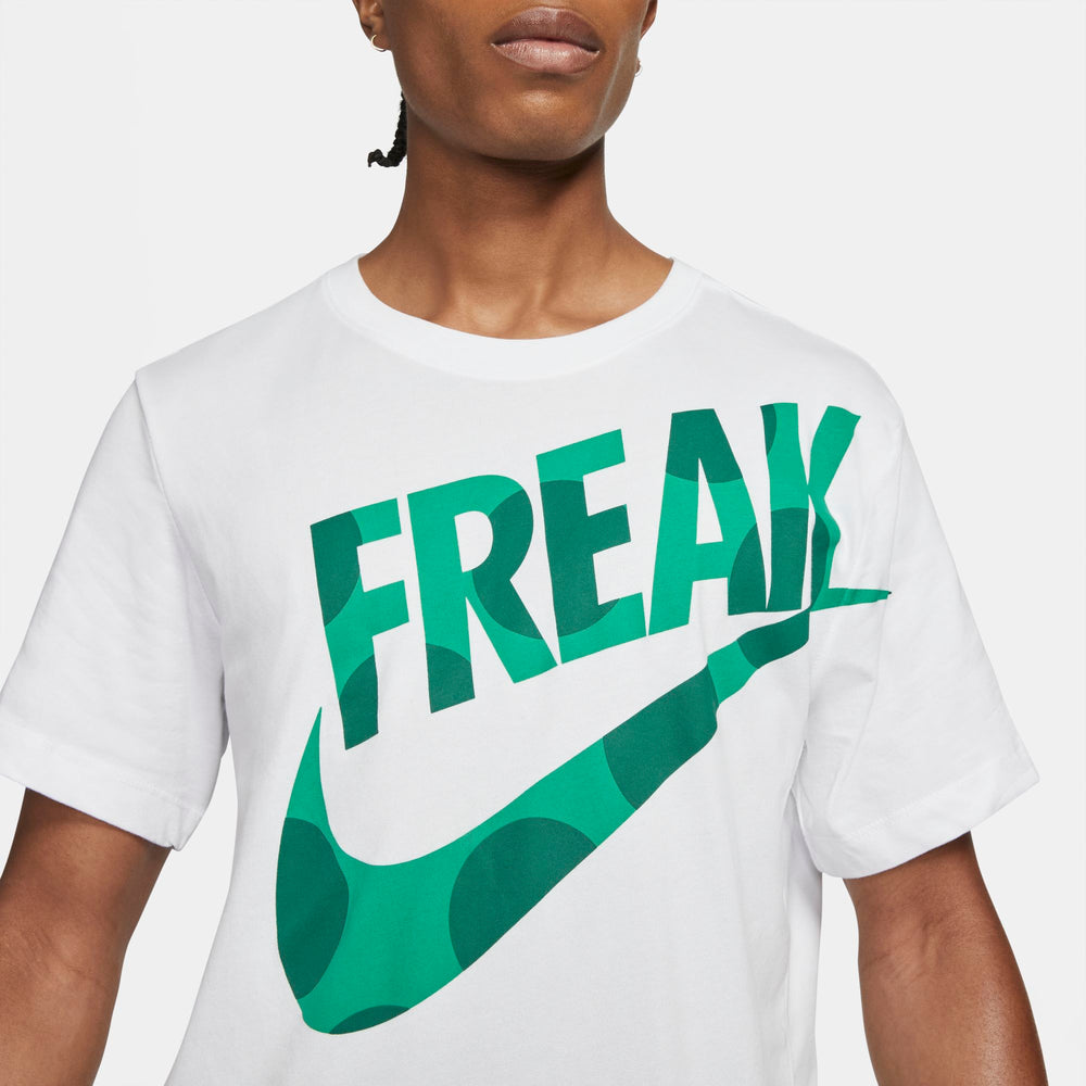 Nike Giannis Dri-fit "Freak" Basketball Tee - White/Roma Green NK-DJ1564-101
