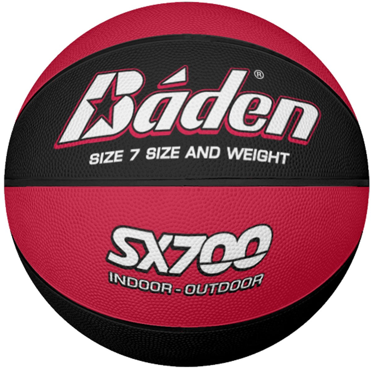 Baden Basketball Indoor / Outdoor SX Series - Red/Black -7 (Mens)