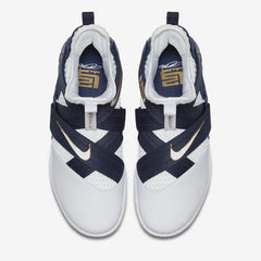 Nike Lebron Soldier XII SFG Basketball Boot/Shoe - White/Midnight Navy/Mineral Yellow