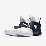 Nike Lebron Soldier XII SFG Basketball Boot/Shoe - White/Midnight Navy/Mineral Yellow