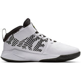 Nike Kids Team Hustle D 9 Basketball Boot/Shoe - White/Black/Volt