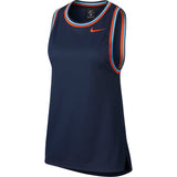 Nike Womens Basketball Dri-fit Layering Training Top - Obsidian/Black/Team Orange