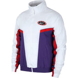 Nike Basketball Throwback Hooded Tracksuit Jacket - White/Court Purple/University Red