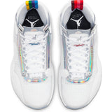 Nike Kids Jordan Air XXXIV Basketball Boot/shoe - White/Metallic Silver