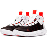 Nike Kids Jordan Jumpman 2020 Basketball Boot/shoe - White/Metallic Silver/Black/Red Orbit