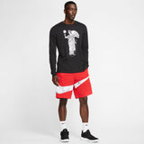 Nike Basketball Dri-Fit HBR Marble Shorts - University Red/White
