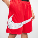 Nike Basketball Dri-Fit HBR Marble Shorts - University Red/White