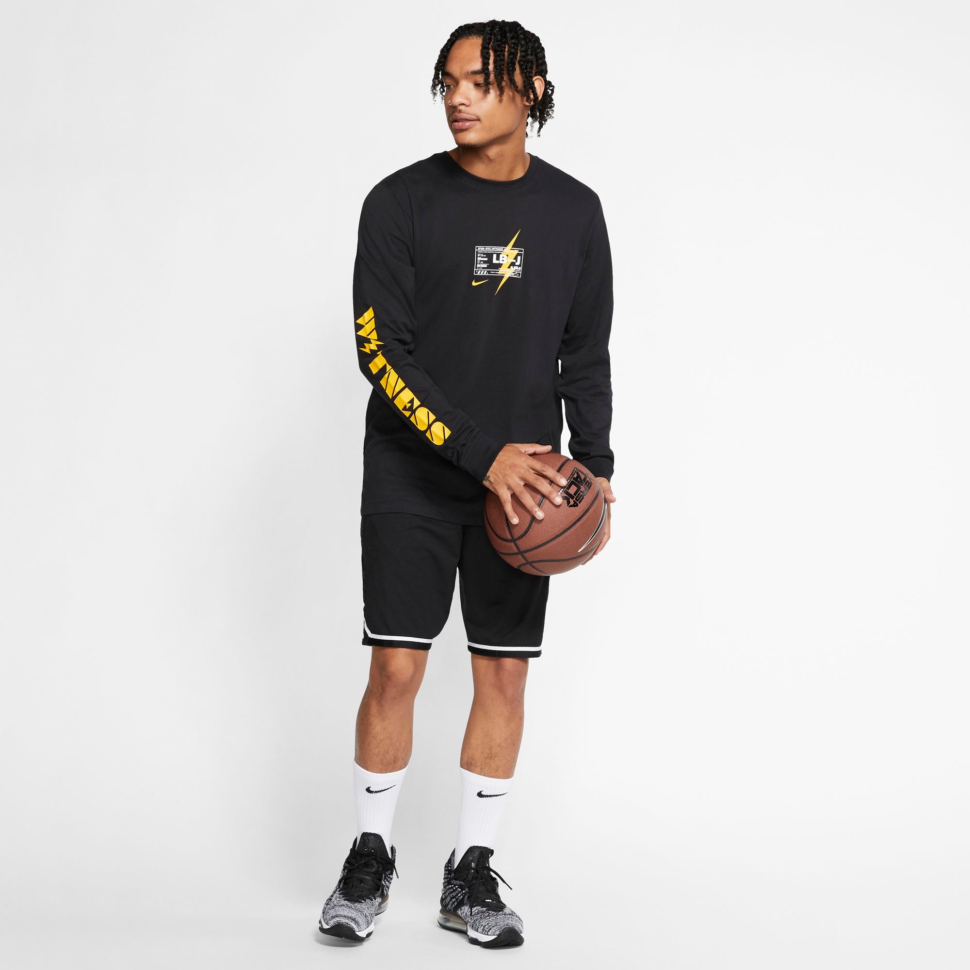 Nike Let It Gold Pack 'Drew League' oversized logo t-shirt in black
