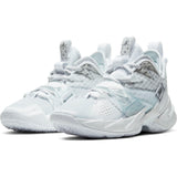 Nike Kids Jordan Why Not Zer0.3 Basketball Boot/Shoe - White/Metallic Silver/Black