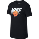 Nike Kids Straight Baller Textured Graphic Tee - Black/White