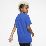 Nike Kids Straight Baller Textured Graphic Tee - Game Royal/White