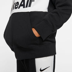 Nike Kids Air Pullover Fleece Hoodie - Black/White/University Red