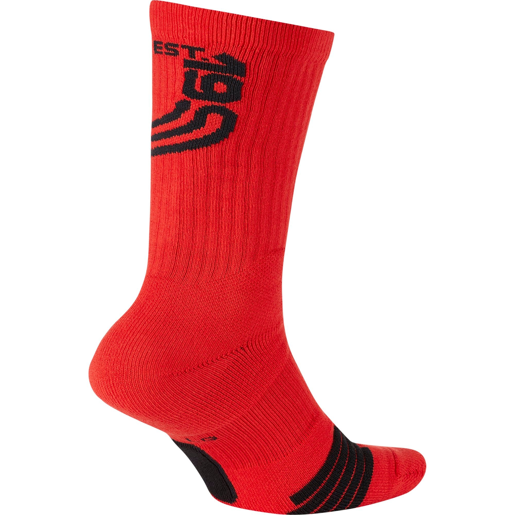 Nike Kyrie Elite Crew Basketball Socks - Habanero Red/Black