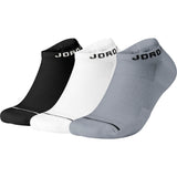 Nike Jordan Jumpman No-show Socks (3 Pair Pack) - Black/White/Wolf Grey